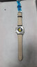 齊玫適用于西鐵城表帶真皮光動(dòng)能藍天使手表帶原裝蝴蝶扣男女表鏈 藍色+銀色扣 23mm 曬單實(shí)拍圖