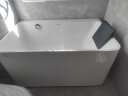 箭牌（ARROW）浴缸 家用成人小户型亚克力浴缸方形日式气泡按摩浴缸坐式泡澡 1.3普缸（含下水不含五金进水） 实拍图