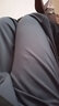 百圓褲業(yè)男士休閑褲直筒寬松男褲商務(wù)西裝褲中高腰長褲子 309藏青 35 (2尺8) 曬單實(shí)拍圖