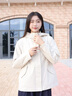 ELLE ACTIVE簡(jiǎn)約休閑運動(dòng)風(fēng)衣外套女士秋季輕薄透氣寬松梭織連帽外套上衣 杏色 M 曬單實(shí)拍圖