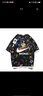 展創(chuàng)nasa sup聯(lián)名夏季款宇航員潮牌亂花白色短袖T恤男 LHT-96008黑色 M 曬單實(shí)拍圖