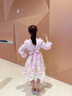 G.DUCKKIDS女童洛麗塔公主裙春秋冬2023新款3-15歲中大童小女孩lolita連衣裙 1292長(cháng)袖粉色【單裙子】 130 曬單實(shí)拍圖