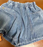 婍妡牛仔闊腿短褲女夏季裙褲寬松顯瘦個(gè)性大口袋時(shí)尚百搭熱褲 深藍208 S 建議80-95 曬單實(shí)拍圖