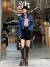 渝鼎福長筒靴女2025春夏小個子騎士靴子高筒馬丁靴厚底粗跟顯瘦皮靴 36【棕色/單里】 曬單實拍圖