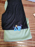 尚濤（SHANGTAO）冰絲休閑褲女窄版闊腿褲女春夏季女裝薄款高腰寬松直筒拖地長(cháng)褲子 黑色+綠色 XL 建議110-120斤 曬單實(shí)拍圖