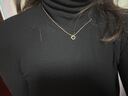 FUSSEM幸運(yùn)四葉草黃金項(xiàng)鏈女999足金吊墜純金轉(zhuǎn)運(yùn)珠生日禮物送女友老婆 鏤空四葉草吊墜 約0.3g【贈(zèng)金色項(xiàng)鏈】 曬單實(shí)拍圖