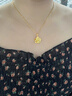 中國黃金（CHINA GOLD）牡丹花黃金吊墜繁花似錦女款足金花朵七夕情人節(jié)禮物送女朋友老婆 國色牡丹吊墜約1.9g 小版-贈(zèng)銀鏈+甄選禮盒 曬單實(shí)拍圖