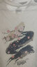 NASA LMC2024夏季新款潑墨花卉短袖t恤男女情侶裝寬松純棉上衣服半袖夏天 珍珠白 M 曬單實拍圖