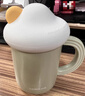 樂(lè)扣樂(lè)扣（LOCK&LOCK）多彩陶瓷杯 帶硅膠蓋桌面馬克杯可愛(ài)咖啡杯早餐辦公室水杯茶杯 綠色帶吸管 420ml 曬單實(shí)拍圖