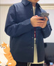 弗朗西保羅（FULANLE PAULO）高端棉衣羊毛填充加厚棉服爸爸秋冬休閑外套中年商務(wù)男士翻領(lǐng)棉襖 藍色 175/L 曬單實(shí)拍圖