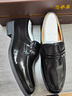 老爺車(chē)高端皮鞋男100%頭層牛皮男鞋正裝商務(wù)英倫風(fēng)樂(lè )福鞋亮面男士皮鞋 LYC1172黑色 40 曬單實(shí)拍圖