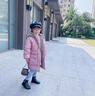 G.duck冬季新款女童羽絨棉服韓版中大童女寶加厚加絨洋氣保暖外套棉襖 粉紅色 130 建議身高120厘米左右 曬單實(shí)拍圖