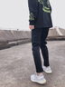 花花公子（PLAYBOY）牛仔褲男修身2025夏季新款加絨保暖男士商務(wù)休閑褲子男裝小腳褲 X-5010HH1201藍黑色 28 曬單實拍圖