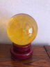 蘊然天然熔煉黃水晶球水晶球風(fēng)水室內擺件居家送禮 精選球直徑６厘米 曬單實(shí)拍圖