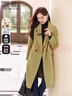 香影綠色羊毛雙面呢大衣女2025秋冬新款氣質(zhì)呢子高級感中長(cháng)款外套 橄欖綠 L 曬單實(shí)拍圖