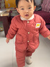 G.DUCKKIDS寶寶棉衣套裝女1歲嬰幼兒冬裝絲綿棉襖3男童5歲小童棉服加厚棉襖 酒紅 棉服套裝 90 建議身高75-85 曬單實(shí)拍圖
