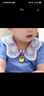 Lossot生日禮物足金胖福小金坨黃金吊墜長(zhǎng)命鎖寶寶金鎖項(xiàng)鏈5D硬金元寶 曬單實(shí)拍圖