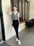 戚朵（QiDuo）高腰小腳褲女魔術褲外穿秋小黑褲鉛筆褲冬季外穿高彈力打底褲 無扣-長褲-(常規(guī)-夏薄款) M(建議95-105斤) 曬單實拍圖