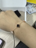 18K金五花四葉草手鏈au750彩金玫瑰金黃金手鏈送禮女禮物 玫瑰金色五色花 曬單實拍圖