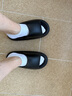 果洛菲（GUOLUOFEI）踩屎感拖鞋男夏季厚底eva浴室情侶涼拖鞋女款可外穿 黑色 44-45 曬單實(shí)拍圖
