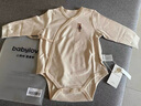 babylove新生兒包屁衣春秋純棉長袖嬰兒三角哈衣爬服彩棉滿月寶寶居家衣服 無染彩棕 59cm 曬單實拍圖