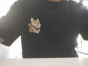 依衣尼短袖定制T恤廣告文化衫飯店工作班服裝diy衣服定做純棉印字圖logo 黑色 2XL 140-150斤 曬單實(shí)拍圖