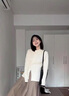 艾珠兒（Aizhuer）針織連衣裙2025年新款秋冬套裝女韓版時(shí)尚氣質(zhì)收腰顯瘦套裝裙子女 毛衣+半裙 M 曬單實(shí)拍圖