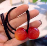 SICCSAEE簡(jiǎn)約頭繩女扎頭網(wǎng)紅少女森女系櫻桃發(fā)圈可愛(ài)車(chē)?yán)遄蛹t色頭繩 櫻桃 雙球 黑皮筋 曬單實(shí)拍圖