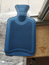 格瑞澤 加厚橡膠熱水袋可充水暖手袋注水熱水袋沖水老式橡膠熱水袋 中號藍色 曬單實(shí)拍圖