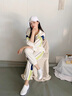 NPZ運(yùn)動(dòng)套裝女春夏薄款女裝時(shí)尚韓版潮流寬松蝙蝠袖連帽衛(wèi)衣兩件套女 白色 M .95-110斤 曬單實(shí)拍圖