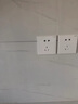 羅格朗legrand開關插座面板 逸景玉蘭白色K8系列墻壁電源家用86型暗裝 雙開單控帶LED指示燈 曬單實拍圖