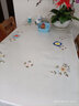 啼秀餐桌布藝田園歐式棉麻手工絲帶繡花小清新現代簡(jiǎn)約臺布茶幾長(cháng)方形 絲帶繡大蜂巢清新菊 140*200cm 曬單實(shí)拍圖