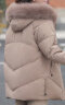 鸭鸭（YAYA） 妈妈冬装羽绒服女中长款中年外套洋气中老年人女装奶奶官方衣服 卡其色 XL 实拍图