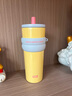世大家世大家保溫杯大容量女生新款高顏值陶瓷內膽水杯車(chē)載學(xué)生吸管杯子 檸檬不酸【陶瓷內膽+茶倉】 710ml 曬單實(shí)拍圖
