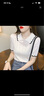 艾妃琳衣服女夏天的夏季新款半袖冰絲短袖T恤女短袖恤女裝夏裝潮短款氣 白色-體桖女 M -體桖女 曬單實拍圖