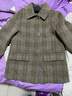 亦朵秋冬時(shí)尚百搭呢大衣女士短款寬松顯瘦格子毛呢外套 卡其色 M 曬單實(shí)拍圖