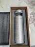 悠賽保溫杯鈦杯茶水分離杯大容量冰花雙層鈦杯車(chē)載高檔商務(wù)便攜杯 商務(wù)黑 500ml (禮盒裝》 曬單實(shí)拍圖