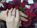 丹琴S925銀情侶戒指求婚素圈對戒閉口生日520情人節禮物送男女友老婆 光面戒指一對【閉口 留言尺寸】 曬單實(shí)拍圖