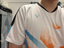 圣希奴（SaintsYno）羽毛球服女裝套裝定制夏季短袖運(yùn)動球衣印字網(wǎng)排球?qū)I(yè)羽毛球衣男 3923B粉色白褲套裝 XL 曬單實(shí)拍圖
