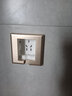 格宇銳 內嵌插座隱形面板嵌入式凹陷多功能家電家具背后插頭隱藏86型五孔 金色【10A五孔】 曬單實(shí)拍圖