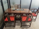 訪(fǎng)巢實(shí)木茶桌椅組合新中式功夫茶臺家用陽(yáng)臺辦公室茶桌茶盤(pán)燒水壺一體 【小石盤(pán)】1.6米1梳子椅4圍椅 曬單實(shí)拍圖