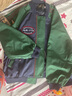 Mad Cortes 港味潮牌撞色拼接寬松棒球服外套女2022春秋新款小個(gè)子休閑潮流拉鏈開衫百搭?yuàn)A克 綠色. L 建議105-120斤 曬單實(shí)拍圖
