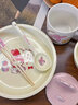古杰士三麗鷗陶瓷碗奶油風(fēng)家用米飯碗奶黃碗盤餐具套裝一人食美樂(lè)蒂勺子 飯碗-4.6英寸-凱蒂貓 曬單實(shí)拍圖