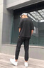 雅鹿休閑褲男夏季冰絲薄款男裝速干透氣長(zhǎng)褲男士運(yùn)動(dòng)寬松褲子小腳褲 黑色 XL 曬單實(shí)拍圖