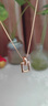伊燦日韓方形吊墜項鏈女配飾氣質(zhì)小眾高級感鎖骨鏈2025年新款爆款頸鏈 日韓方形吊墜項鏈女 曬單實(shí)拍圖