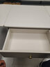 古宜（Guyi）多功能茶幾餐桌兩用小戶型移動(dòng)茶桌茶臺(tái)客廳飯桌折疊邊幾家用伸縮 折疊茶幾【純白色】 曬單實(shí)拍圖