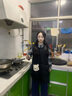 凱柚日系可愛小熊長袖圍裙女廚房家用做飯防油防污罩衣家務(wù)圍腰工作服 小熊無袖罩衣-黑 曬單實(shí)拍圖
