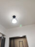 雷士（NVC） 北欧简约走廊过道灯门厅入户创意时尚餐厅 玄关阳台灯具灯饰 衣 胧月哑黑 镂空鸟巢-带7瓦3色光源 实拍图