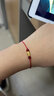 蒂蔻（Tico）千福之運足金橄欖珠黃金腳鏈女士轉(zhuǎn)運珠紅瑪瑙紅繩腳鏈生日禮物 曬單實拍圖