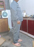 中老年運(yùn)動套裝女秋冬款中老年人女裝運(yùn)動服套裝50歲60媽媽春秋外套老太太上衣服奶奶春裝 灰色上衣+灰褲【套裝】 3XL【建議125–140斤】 曬單實(shí)拍圖